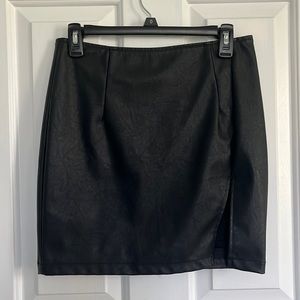 faux leather skirt